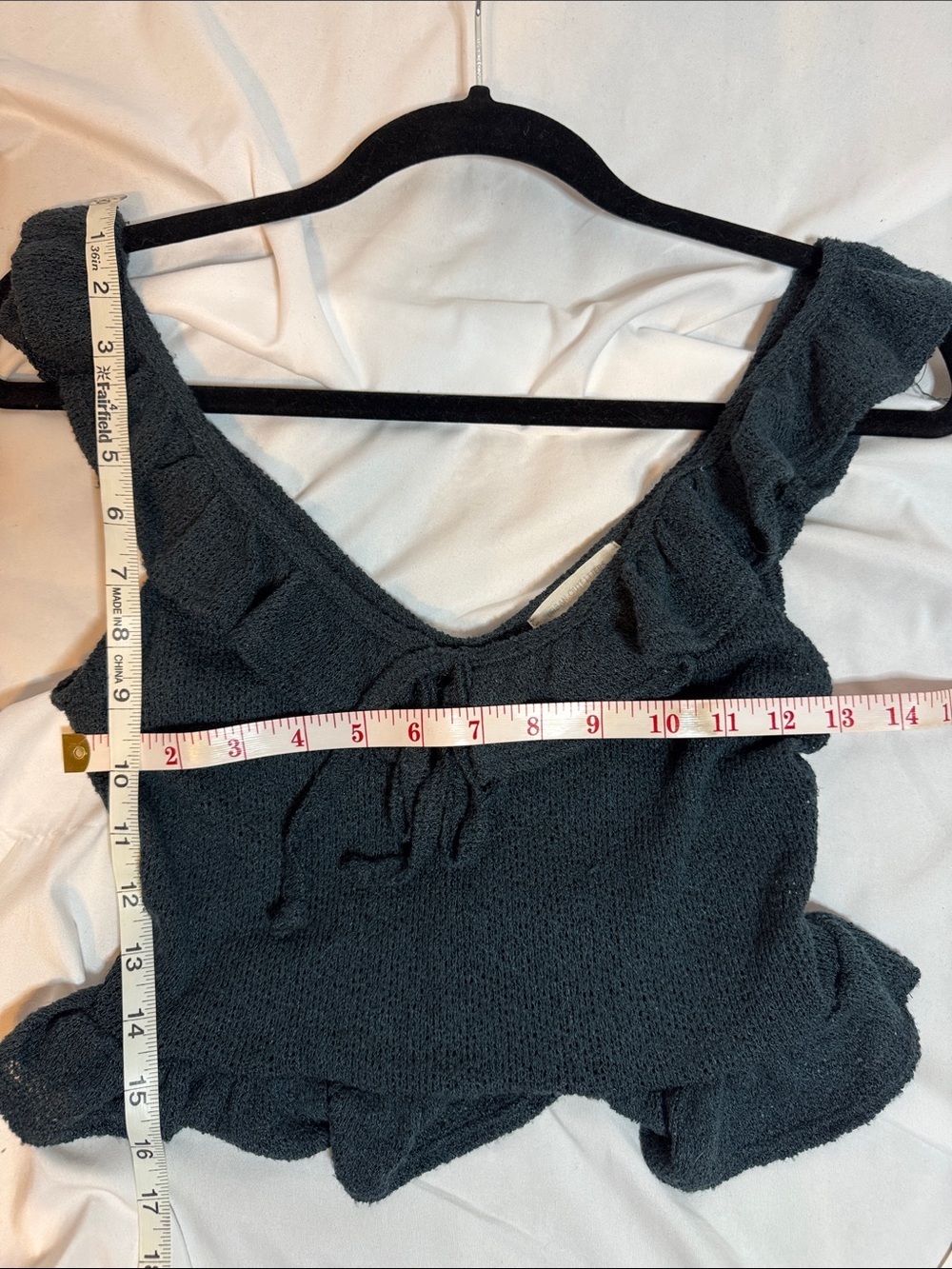 Urban Outfitters Dark Teal Ruffle Knit Camisole - Picture 3 of 4